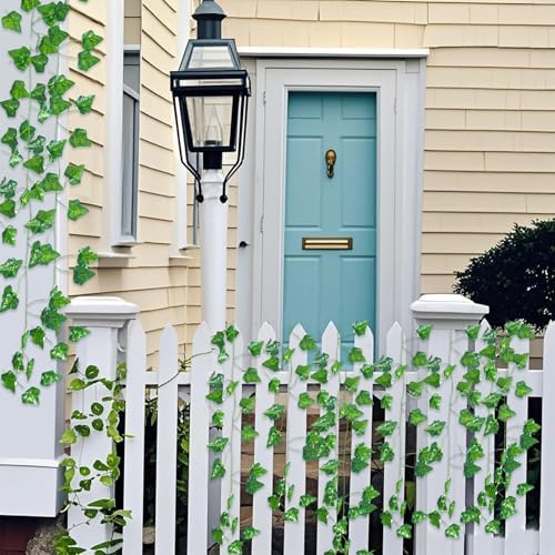 240Pack Artificial Ivy Garland, 1680Ft Fake Vines Hanging Plants for Room Decor, 72 Leaves Aesthetic Faux Greenery Garland Vines Leaf with Strengthened Joint Prevent Leaves Falling Off for Wall Decor - Image 3