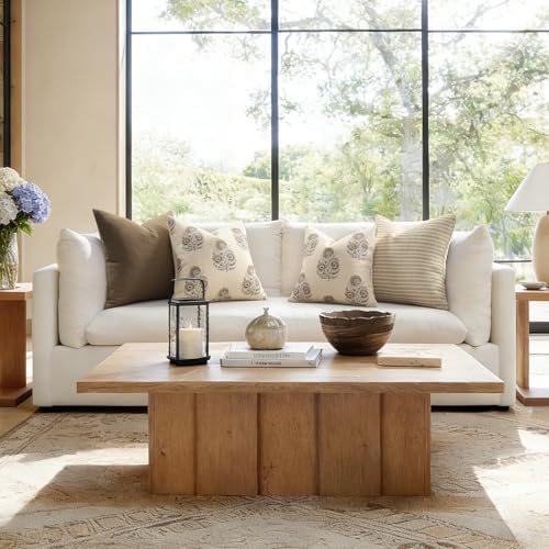 Vintage Floral Print Fall Pillow Covers 22x22 Set of 2 Patterned Accent Decorative Cushion Covers Modern Farmhouse Throw Pillow Covers for Sofa Couch Chair Bed Living Room Home Decor, Light Brown - Image 6