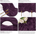 14 Pack Dark Purple Cheesecloth Table Runner 17x108 Inch Semi Sheer Boho Gauze Cheese Cloth Fabric Table Runners, for Wedding Party Baby Shower Birthday Home Decor Garden Farmhouse - Image 6