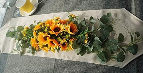 Wedding Arch Flowers 30 Inch Rustic Artificial Floral Swag Decor - Image 2