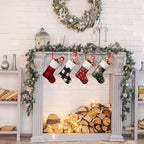 Honoson 100 Pieces 7 Inch Christmas Stockings Bulk Mini Buffalo Plaid Stocking Classic Stocking Red and Green Plaid Design Small Christmas Stockings Rustic Socks for Xmas Holiday Decorations - Image 4
