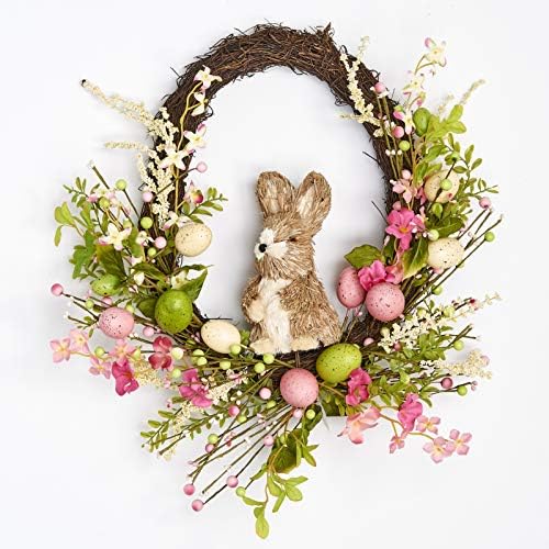 Worth Imports 20" Spring Time Easter Bunny Wreath by Worth+Imports