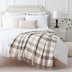 Fall Plaid Throw Blanket for Couch, Farmhouse Throw Blanket 49"x63" - Image 4