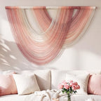 Tempospark Large Macrame Wall Hanging, 59x39 Inch Boho Wall Hanging, Macrame Wall Art Hand-dyed Ombre Design for Bedroom Living Room Apartments Entryways, or Above Bed by Tempospark
