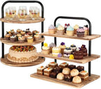 2 Pack Wooden Cupcake Stand 3 Tier Large Dessert Table Display Set Cupcake Tower Tiered Tray Stand Serving Tray for Wedding Birthday Graduation Tea Party Farmhouse Vendor (Classic) by Unknown