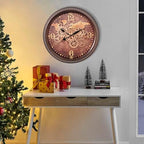 CLXEAST 24 Inch Moving Gear Wall Clock for Living Room,World Map Design - Image 5
