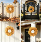 26 Inch Fall Wreaths for Front Door Outside - Large Autumn Wreath - Image 5