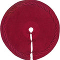 36 Inch Dark Red Knitted Christmas Maroon Tree Skirt， Large Xmas Tree Skirts Round Base Skirt for Holiday Party Decoration Ornament Supplies，for 6-8FT Tree Christmas Treer Burgundy Tree Skirt (36in) by Unknown