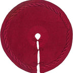 36 Inch Dark Red Knitted Christmas Maroon Tree Skirt， Large Xmas Tree Skirts Round Base Skirt for Holiday Party Decoration Ornament Supplies，for 6-8FT Tree Christmas Treer Burgundy Tree Skirt (36in) by Unknown