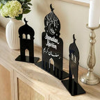 Iwa Concept Ramadan Kareem Table Decoration Set – Elegant 3-Piece Islamic Table Decor – Modern Ramadan Decorations for Iftar & Eid – Black Wooden Acrylic Islamic Tabletop Decor - Image 3