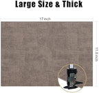 Homaxy PU Faux Leather Placemats for Dining Table, Set of 6, Dark Brown - Image 5