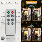 Eywamage Fiber Optic Halloween Flameless Pillar Candles with Remote 3 Pack - Image 5