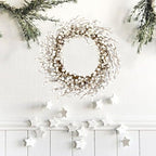 JINGHONG Winter Wreaths for Front Door 20 Inch Artificial Winter Wreath White Berry Wreath for Indoor Outdoor Window Wall Christmas and Winter Celebration - Image 3