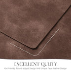 MOSAYT Vinyl Faux Leather Placemats, Set of 8, Coffee - Image 5