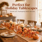 4 Pcs 6Ft Fall Eucalyptus Garland, Artificial Orange Faux Eucalyptus Plants Autumn Leaves Fake Vines for Table Home Wedding Mantle Thanksgiving Decor - Image 2