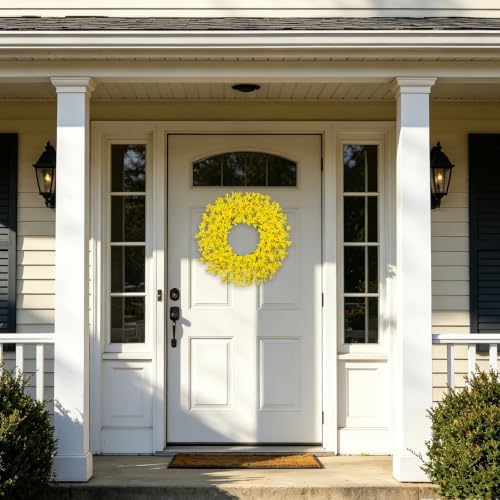 24 Inch Artificial Yellow Forsythia Wreaths Spring Summer Fall Wreath - Image 7