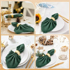 100 Pcs Napkin Rings Round Napkin Holder Rings for Cloth Table Decorations, Gold Decorative Dining Table Setting for Valentine's Day Wedding Anniversary Birthday Dinners Party - Image 7