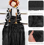 20 Pack Black Table Runner 10Ft Cheesecloth Table Runner Boho Long Cheese Cloth Table Runners Romantic Sheer Fabric Gauze Table Runners for Wedding Party Bridal Shower - Image 4