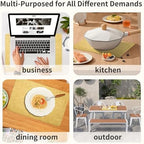 Maxpearl Faux Leather Placemats Set of 8, Easy to Clean, Light Yellow - Image 6