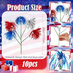 Thiccywoov 10 Pcs 4th of July Decorations Patriotic Firework Picks 15.75 '' Red White and Blue Patriotic Floral Picks 250th Anniversary Firework Stems for Vase Filler Independence Day Home Party Decor - Image 2