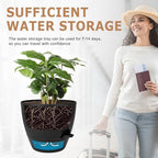 QRRICA 7/7.5/8/9/10 Inch Self Watering Pots for Indoor/Outdoor Plants - Image 5