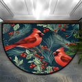 Half Round Door Mat Absorbent Door Mats Indoor, Cardinal Birds Leaf Welcome Mats Outdoor Doormats for Outdoor, Entrance, Home, Entryway Rug Non-Slip 24" x 36" by Pardick