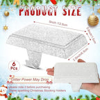 Huwena Metal Christmas Stocking Holders Shiny, Classic, White, 6 Pcs - Image 2