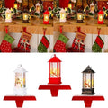 Ceenna 6 Sets Christmas Stocking Holders for Mantle with LED Light Xmas Stocking Fireplace Hooks Hanger Christmas Decoration for Fireplace Mantle by Ceenna