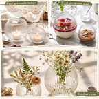 24 Pack Glass Bubble Vases Bulk, Small Flower Bud Vases Bulk - Image 4