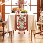 bilin gaier Designer French Velvet Extra Long Table Runner,118"x12" - Image 2