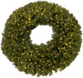 Elf Stor Indoor/Outdoor Prelit Extra Large Christmas Wreath, Green, 60” by ElfStor