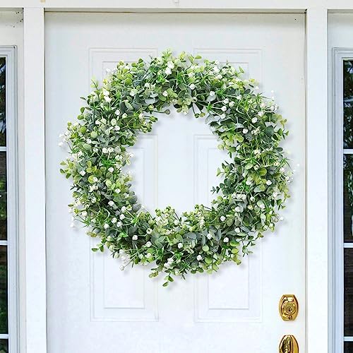 Fake Vines Eucalyptus Babys Breath Greenery Garland, 2PCS - Image 5
