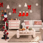 Cinnvoice Christmas Stocking Holder Wooden Xmas Snowman Freestanding Stand - Image 4