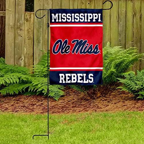 Ole Miss Garden Banner Flag with Flag Pole Stand Set - Image 3