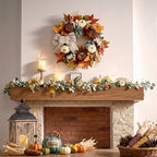 Valery Madelyn 20'' Fall Wreaths for Front Door with LED Lights - Image 2