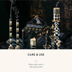 MACKENZIE-CHILDS Pillar Candlestick, Large, Black-and-White Courtly Check - Image 5