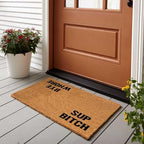 Funny Coir Doormat Sup Bitch Bye Whore Welcome Front Door Porch Decor Doormats For The Entrance Way Personalized Rugs with Heavy-Duty PVC Backing Non Slip Outdoor Mat Novelty Gift 23.6 x 15.7 inch - Image 2