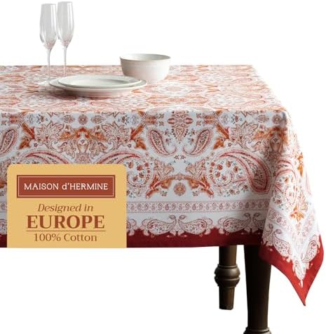 Maison d' Hermine Table Cloth Rectangle Table Reusable 100% Cotton 60"x90" by MaisondHermine
