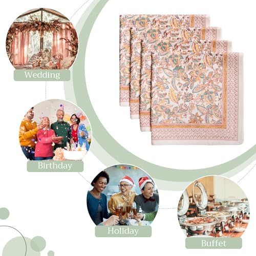 Maison d' Hermine Cloth Napkins Set of 4 Reusable 100% Cotton (20" x 20") - Image 5