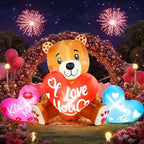 LETIME 10.5 FT Long Valentines Inflatables Outdoor Decorations Blow up Bear by LETIME