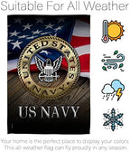 US Navy Garden Flag - Set with Stand Armed Forces USN Seabee United State American Military Veteran Retire Official - House Decoration Banner Small Yard Gift Double-Sided Made in USA 13 X 18.5 - Image 6