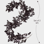 Fall Decorations for Home - 2 Pack 6 Ft Plum Cimicifuga Seeded Garlands - Image 2