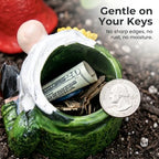 Hide a Key Outside Garden Gnomes Key Hider, 8 Inch Funny Dwarf Statue with Hidden Safe Secret Compartment, Waterproof Lock Box for Spare Keys, Outdoor Yard Patio Lawn Decor - Image 5