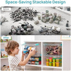 Vtopmart 6 Pack 5 Qt Clear Storage Bins with Lids for Toy & Craft Storage - Image 5