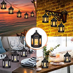 Hortsun 20 Pcs Mini Vintage Lanterns Decorative with LED Candle,Black - Image 6