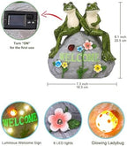 Nacome Solar Frog Garden Statue - Succulent & 7 LED Lights, Outdoor Decor - Image 3