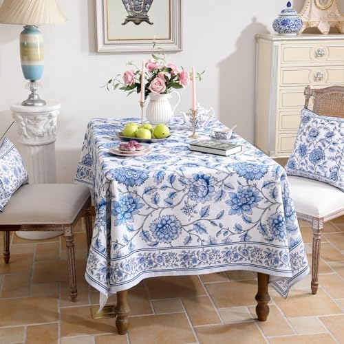 ISAENNE Designer French Rectangular Reusable Tablecloth,94"x63" - Image 3