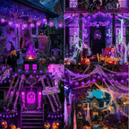 LAMPHOME G40 LED Outdoor Halloween String Lights, 2 Pack 26FT Patio Lights with 12+1 Edison Shatterproof Bulbs(1 Spare), Connectable Outside Lights for Backyard Porch Halloween Christmas Decor, Purple - Image 4