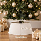 Skylety Creamy White Velvet Christmas Tree Collar 24‘’ Tree Base Cover - Image 2