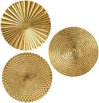 Briful 12" Gold Wall Décor Pack of 3 Metal Starbursts Radial Plate Wall Art Modern Accent Hanging Wall Decorations For Home Office Bedroom Or Living Room Wall Sculptures by Briful
